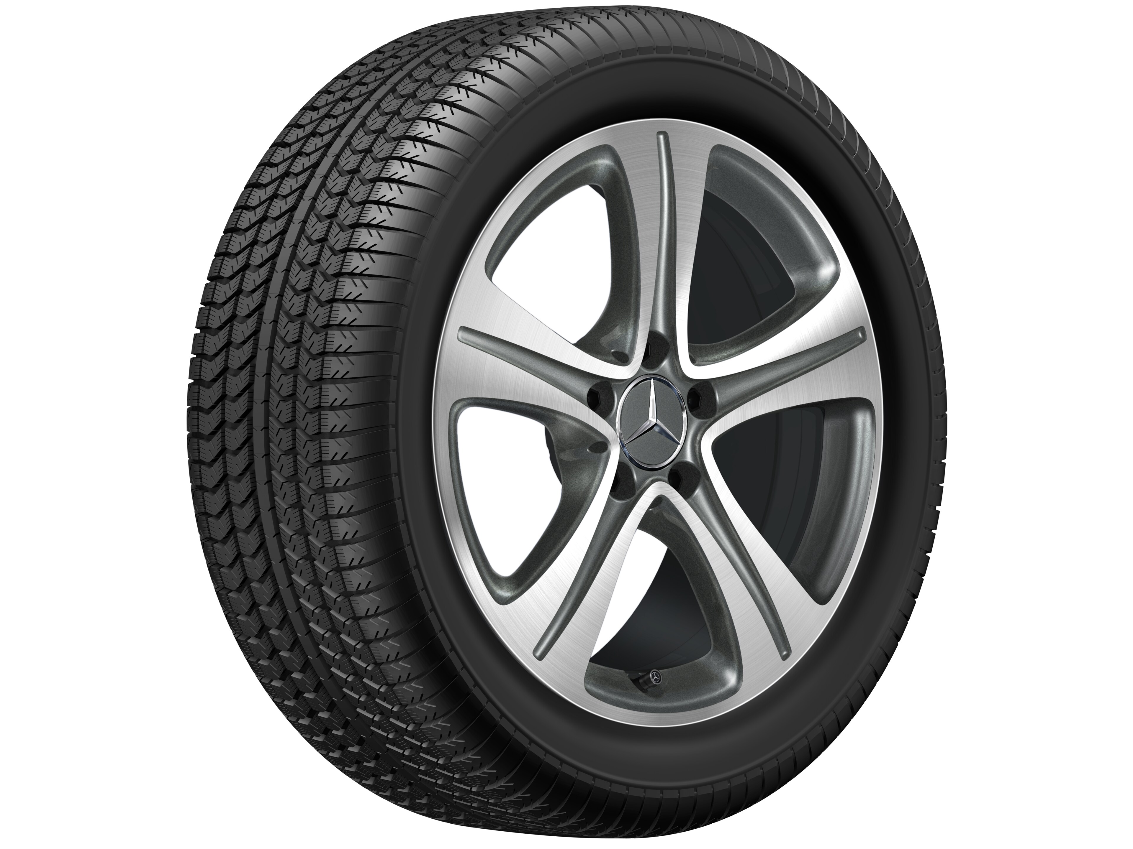 5-Speichen-Rad, 43,2 cm (17 Zoll), glanzgedre