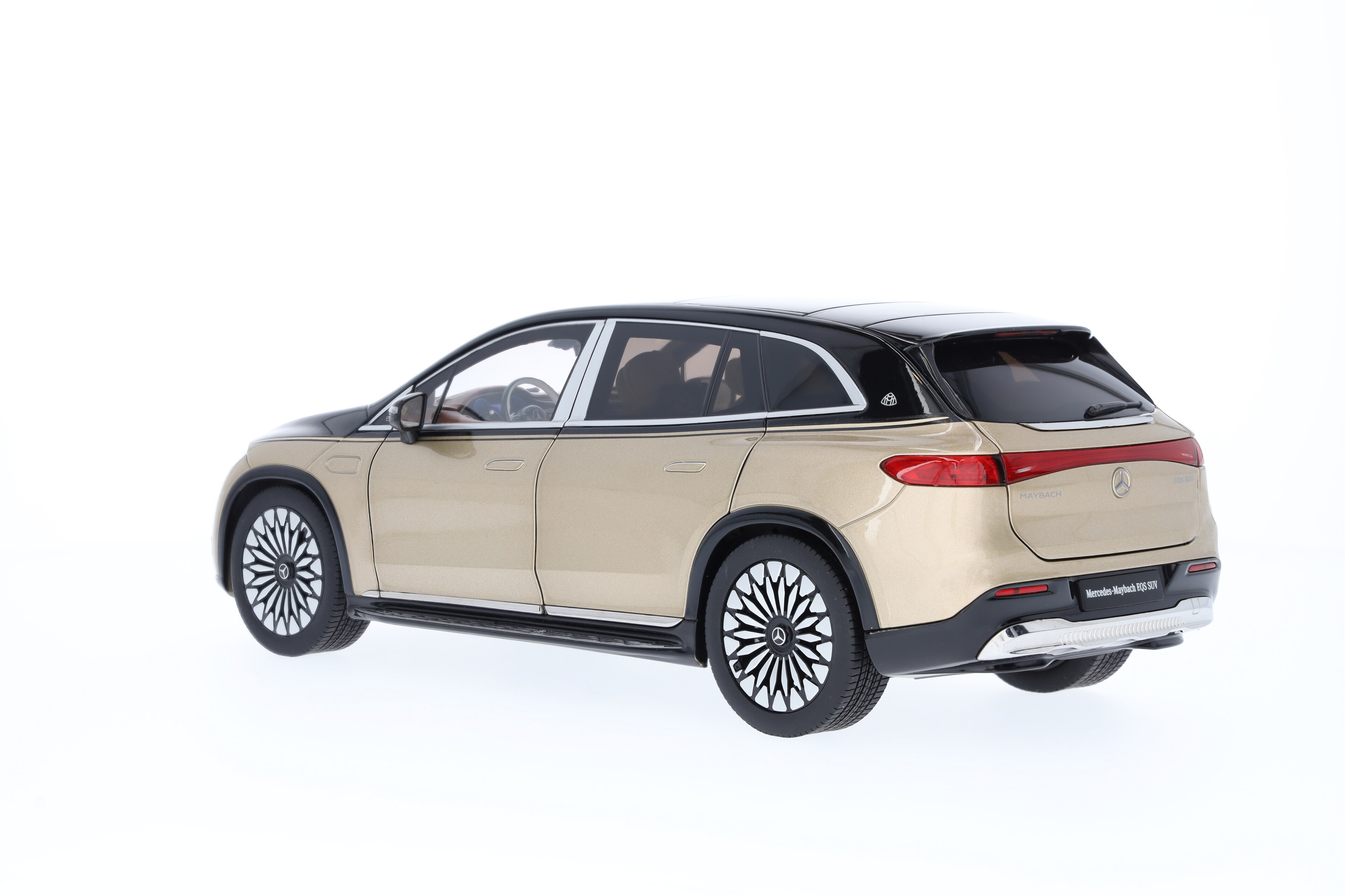 Mercedes-Benz - Mercedes-Maybach EQS 680 SUV, Z296 obsidianschwarz / designo kalaharigold, 1:18