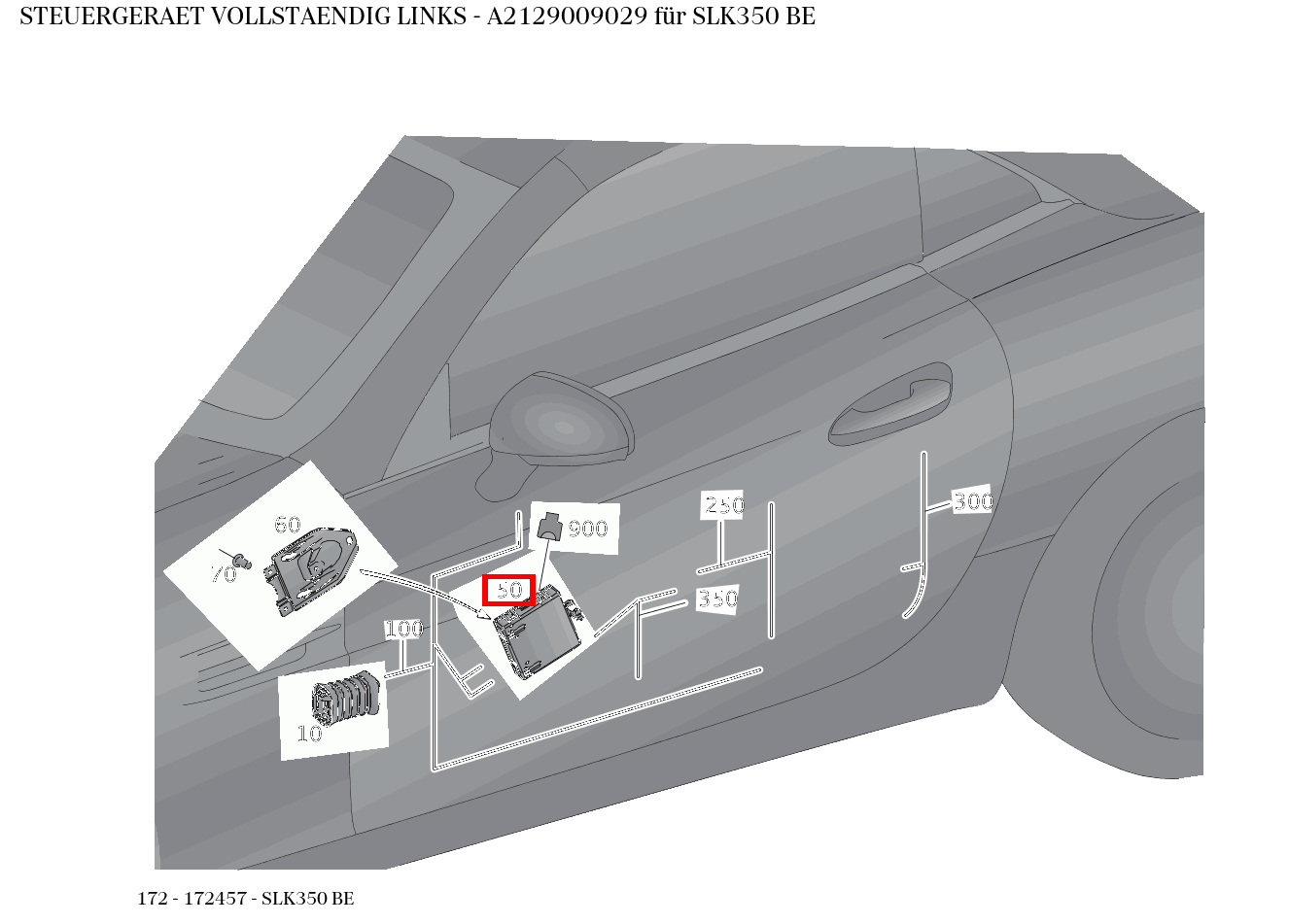 Steuergerät vollständig LINKS SLK350 BE 172 Steuergerät vollständig LINKS SLK350 BE 172