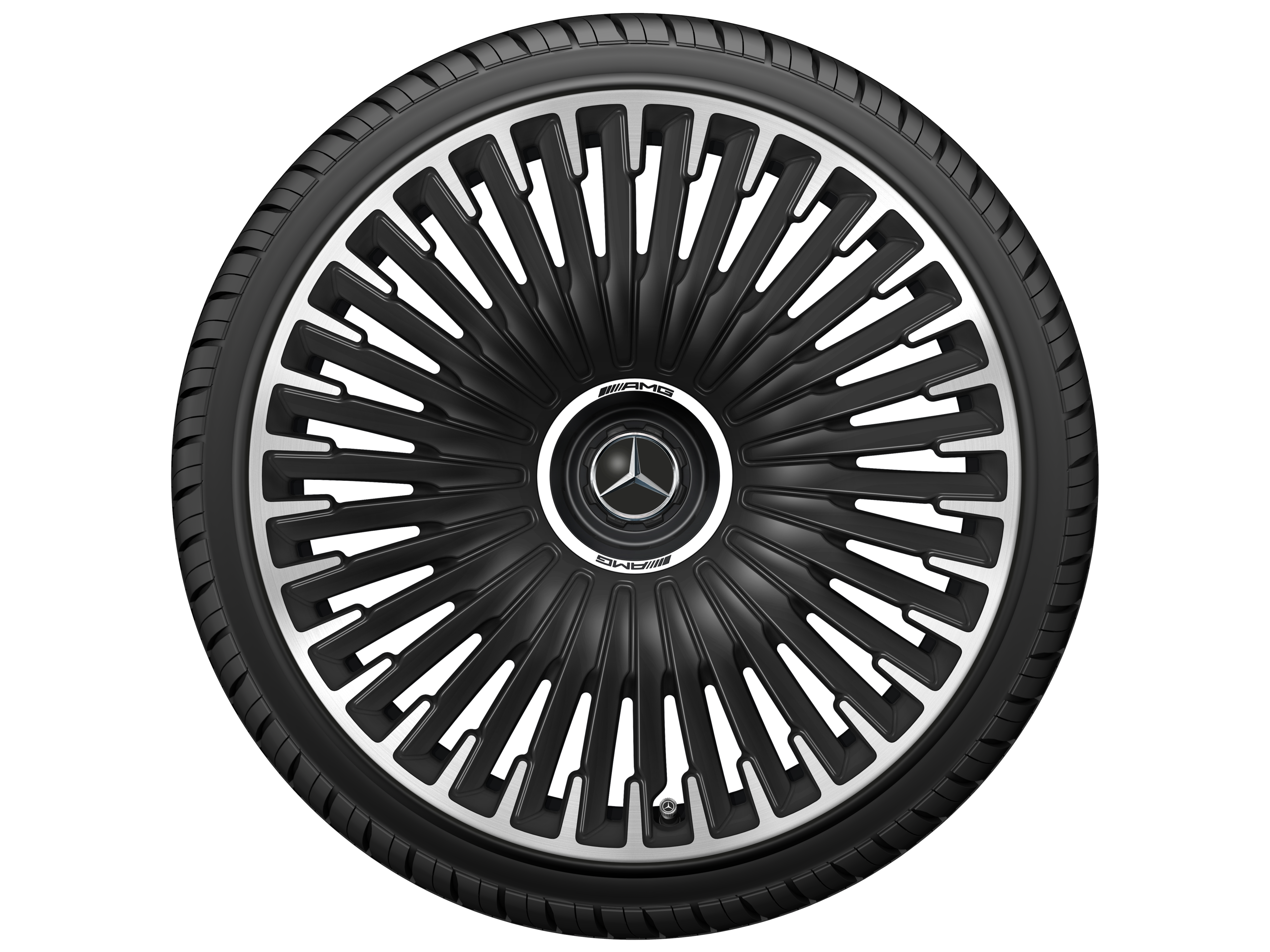 Mercedes-Benz - AMG Vielspeichen-Rad, 21 Zoll, 10,5 J x 21 ET 67, schwarz matt