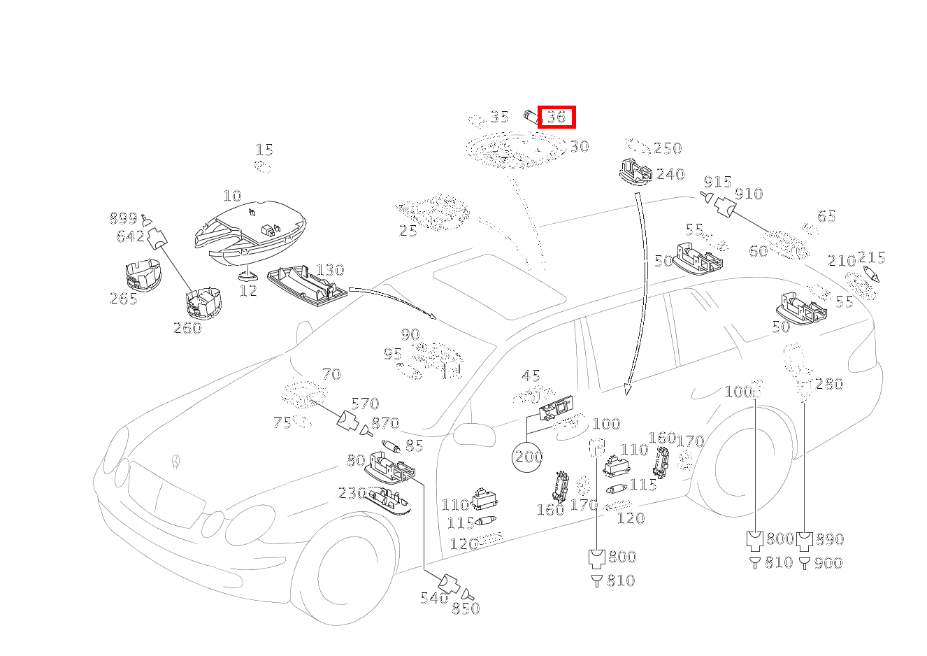 Glühlampe 12V-6W E280CDI SONDERAUFB 211