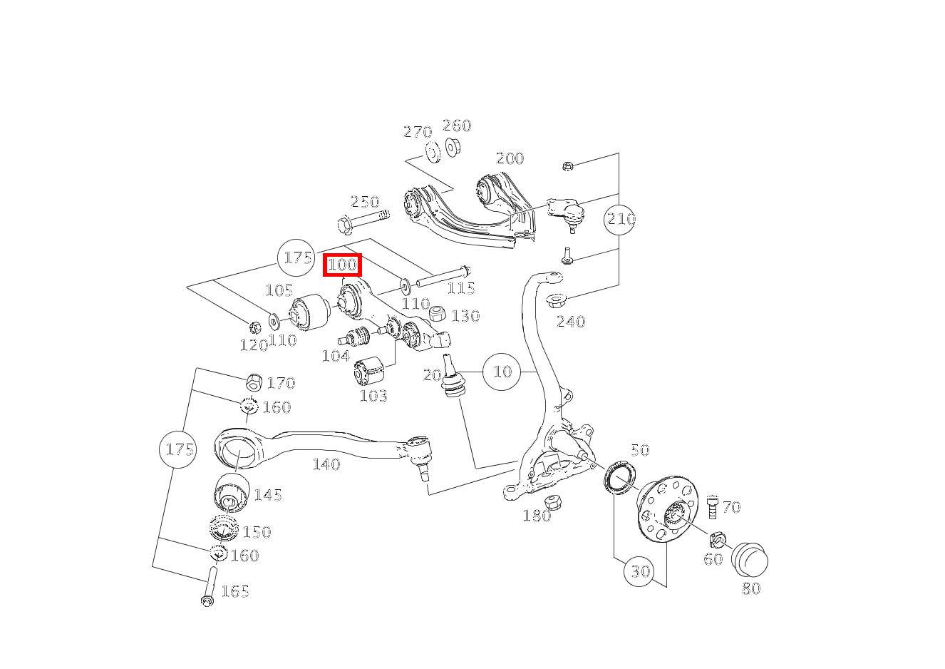 Federlenker UNTEN LINKS CLS 500 Coupé 219 Federlenker UNTEN LINKS CLS 500 Coupé 219
