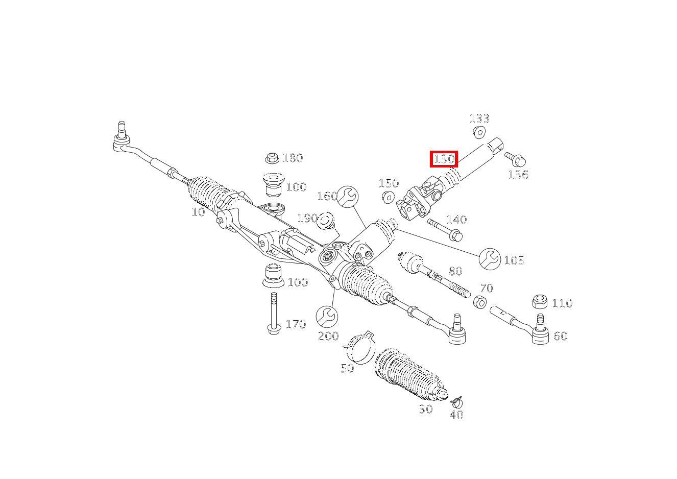 KUPPLUNGSMUFFE AN LENKGETRIEBE SLK 200 Kompressor Roadster BCA 171 KUPPLUNGSMUFFE AN LENKGETRIEBE SLK 200 Kompressor Roadster BCA 171