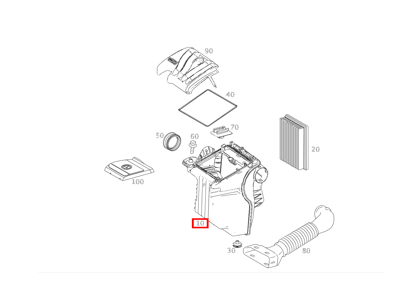 Luftfilter KOMPLETT B 180 246 Luftfilter KOMPLETT B 180 246
