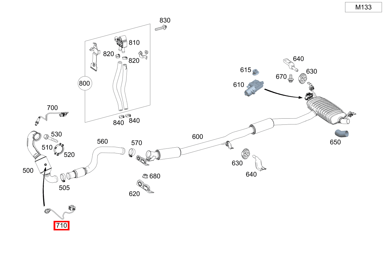 Lambdasonde Diagnosesonde nach Katalysator A 45 AMG 4MATIC 176