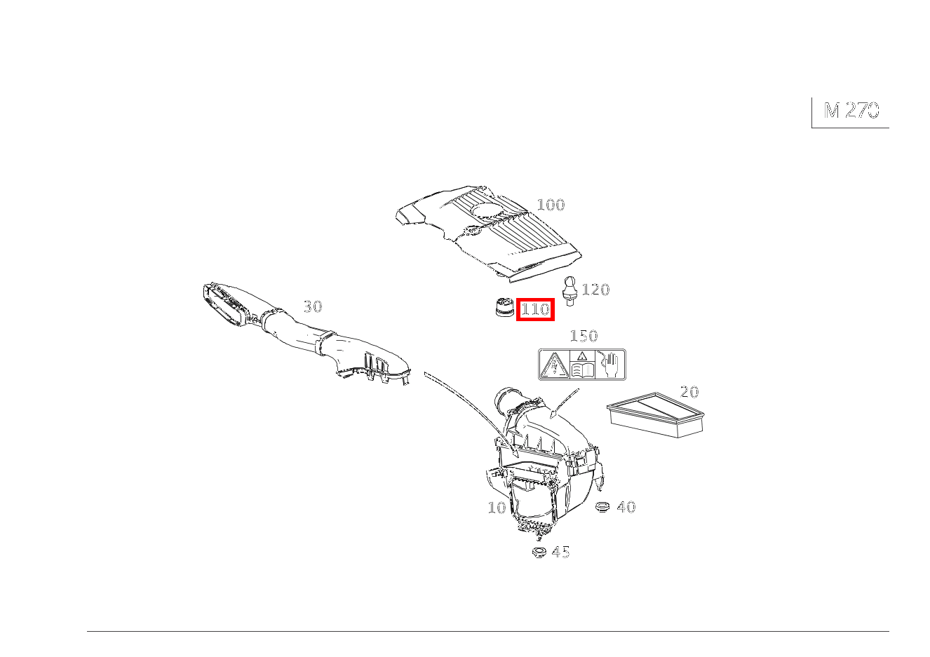 Elastomerlager BEFESTIGUNG ABDECKHAUBE B200 NGD 242