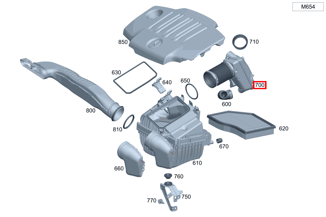 Reinluftleitung An Luftmassenmesser GLA 220 d 4MATIC 247 Reinluftleitung An Luftmassenmesser GLA 220 d 4MATIC 247