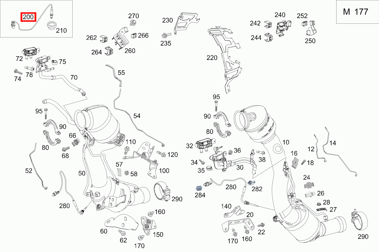 Lambdasonde DIAGNOSESONDE LINKS NACH KATALYSATOR Mercedes-AMG E 63 S 4MATIC+ T-Modell 213