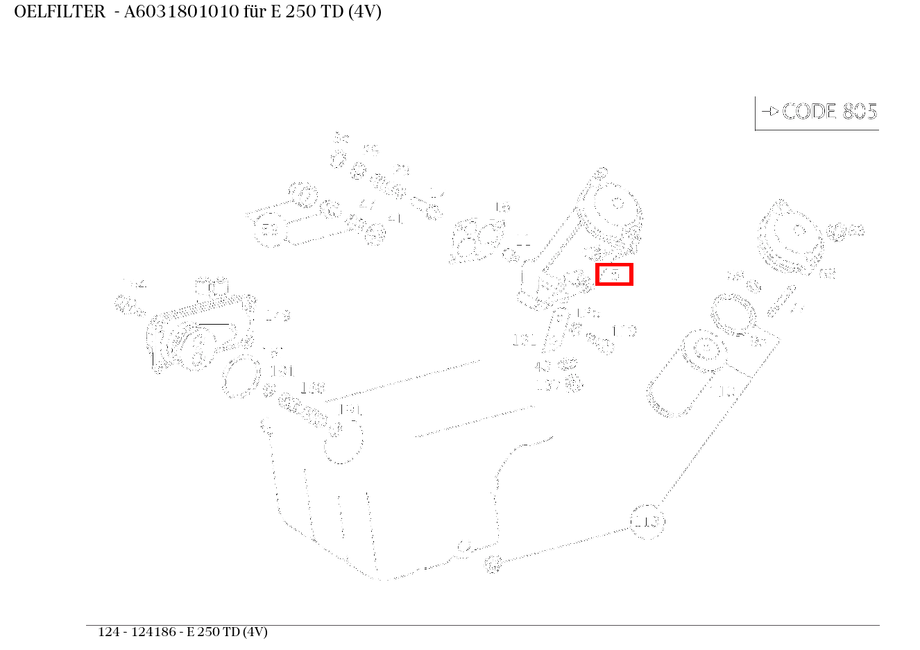Ölfilter E 250 TD (4V) 124 Ölfilter E 250 TD (4V) 124