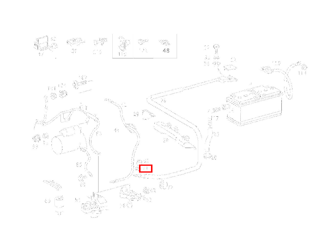 Federscheibe LEITUNGSSATZ AN LEITUNGSVERBINDER CLK 55 AMG CABR. 208