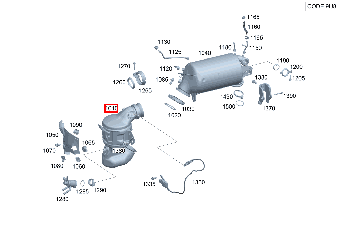 Abgasleitung Katalysator C 206, E 213, GLC 254 und weitere kaufen 