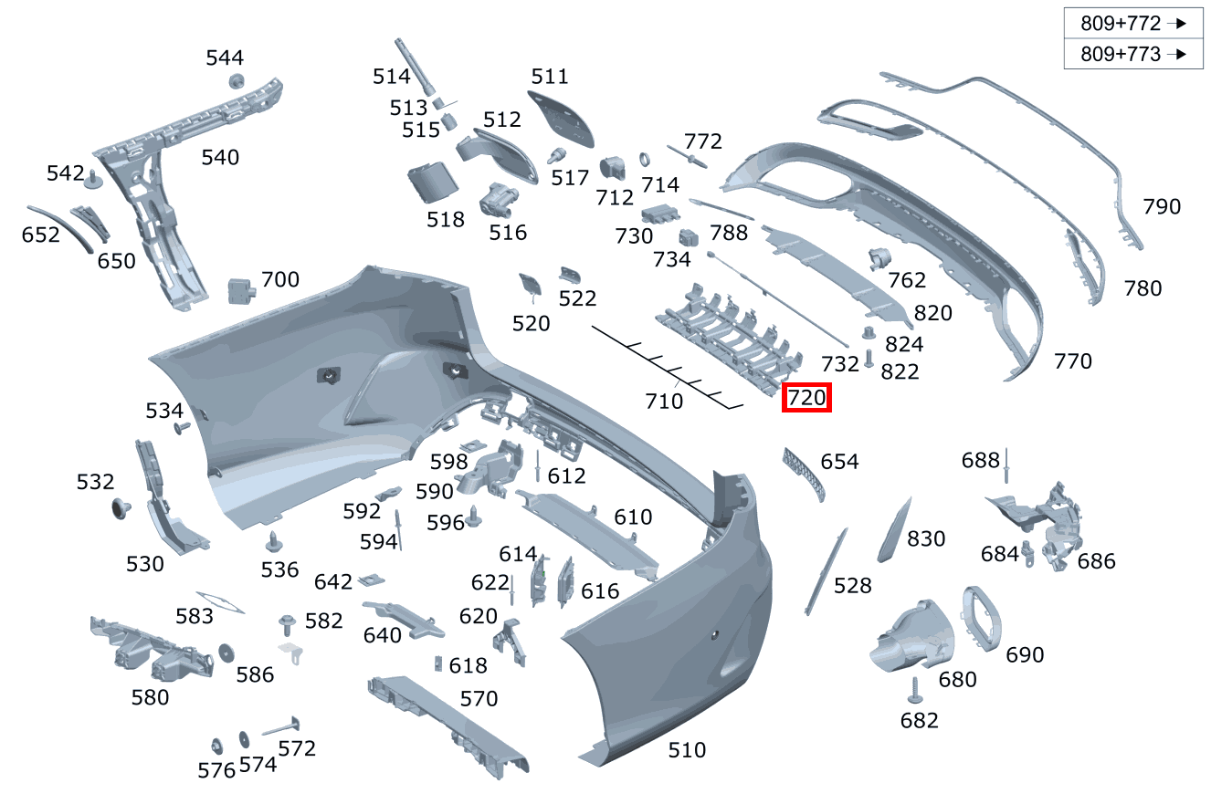Stossfängerhalter Heckschaltmodul für C 205, E 238-Klasse kaufen 