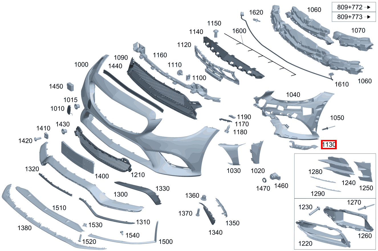 Abdeckung Stossfänger Unten links CLK 320 COUPE 209 Abdeckung Stossfänger Unten links CLK 320 COUPE 209