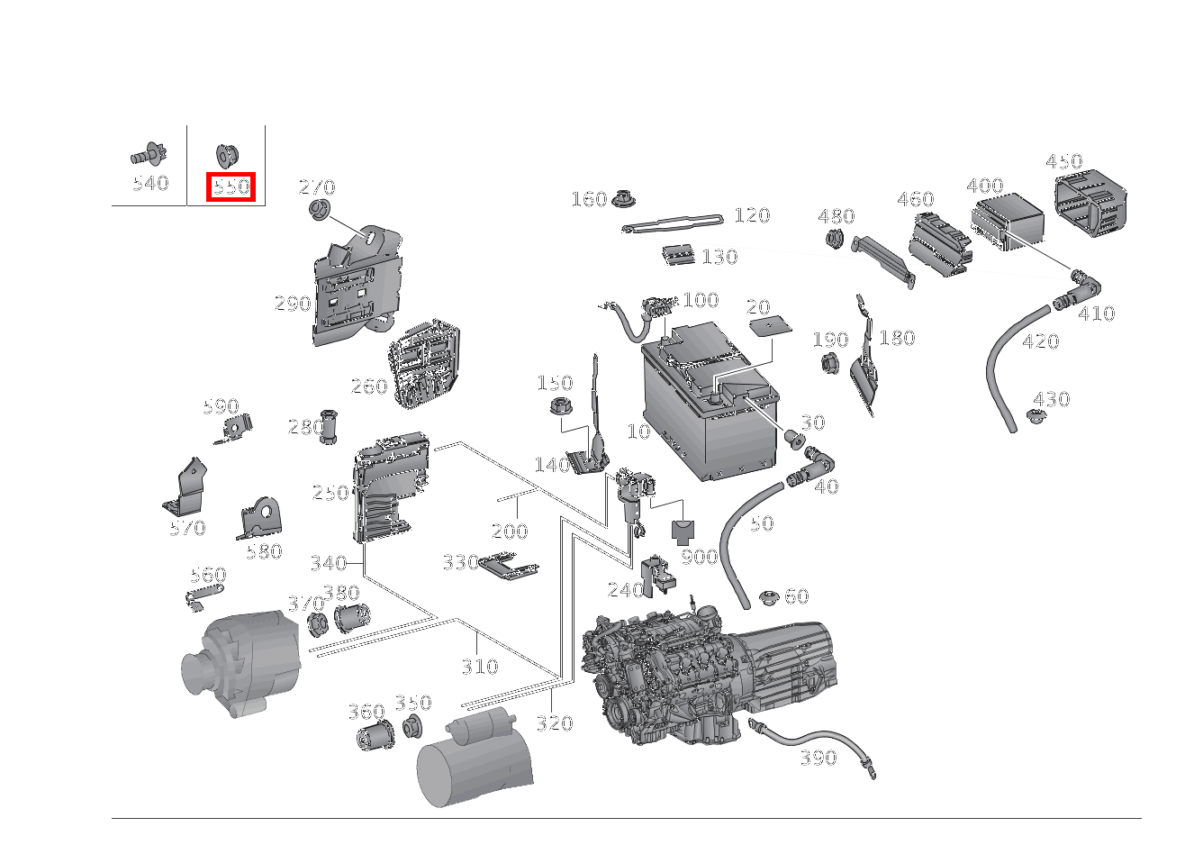 KUNSTSTOFFMUTTER LEITUNGSSATZ AN LAENGSTRAEGER SLK55 AMG 172