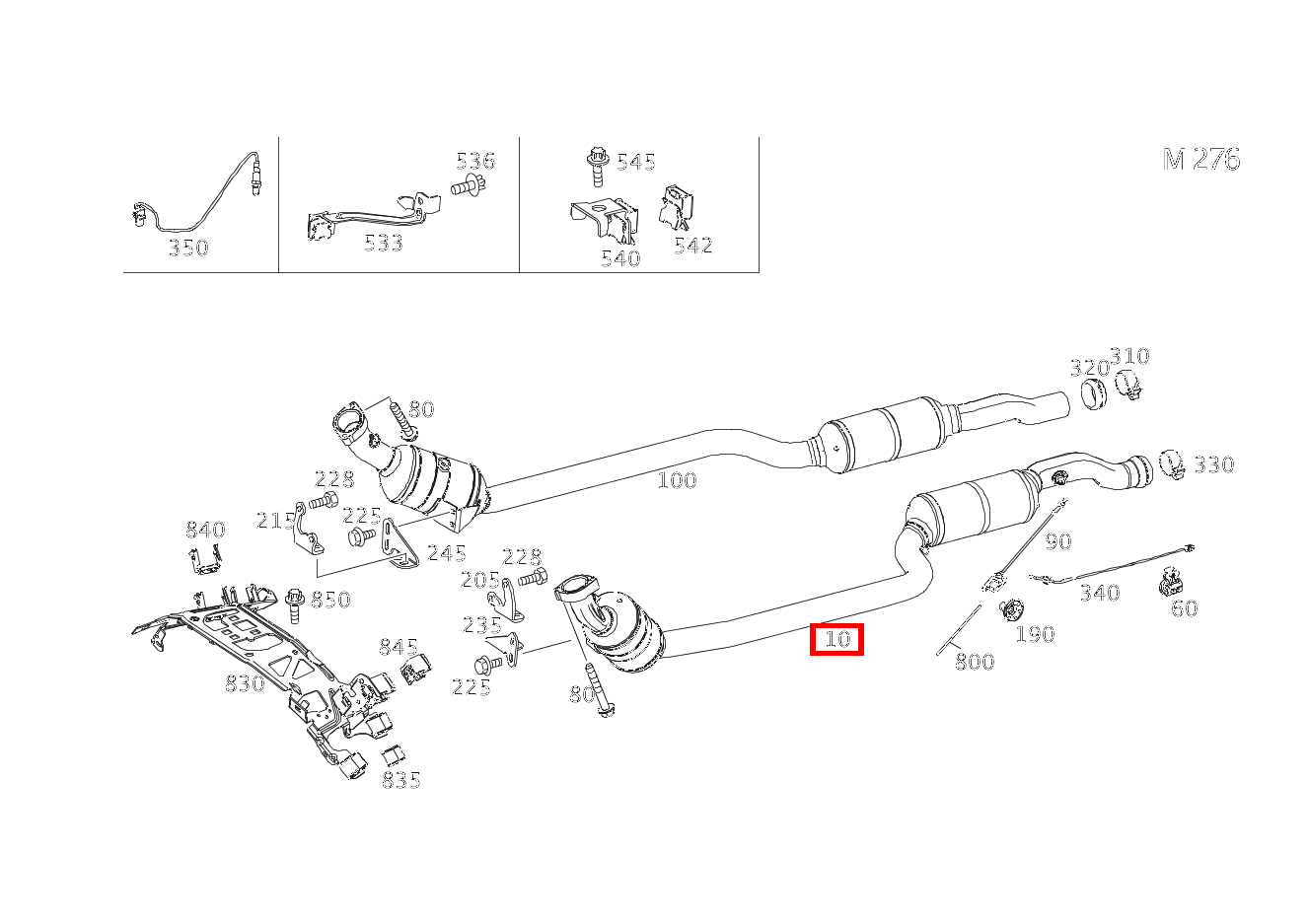 Abgasleitung Links E350 4M C 207 Abgasleitung Links E350 4M C 207