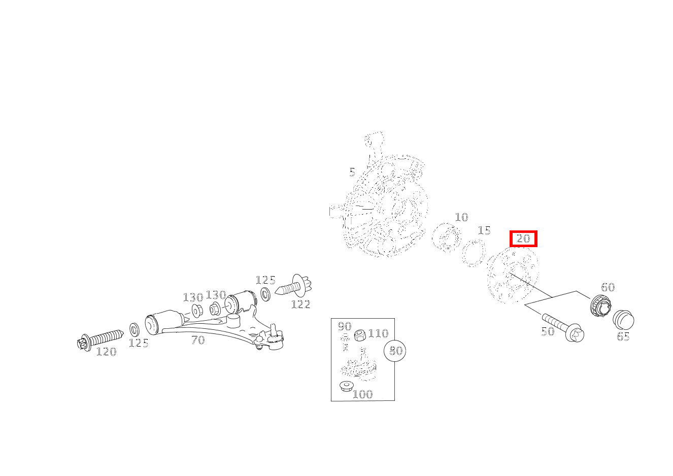 Flansch RECHTS A 160 BlueEFFICIENCY Limousine 205