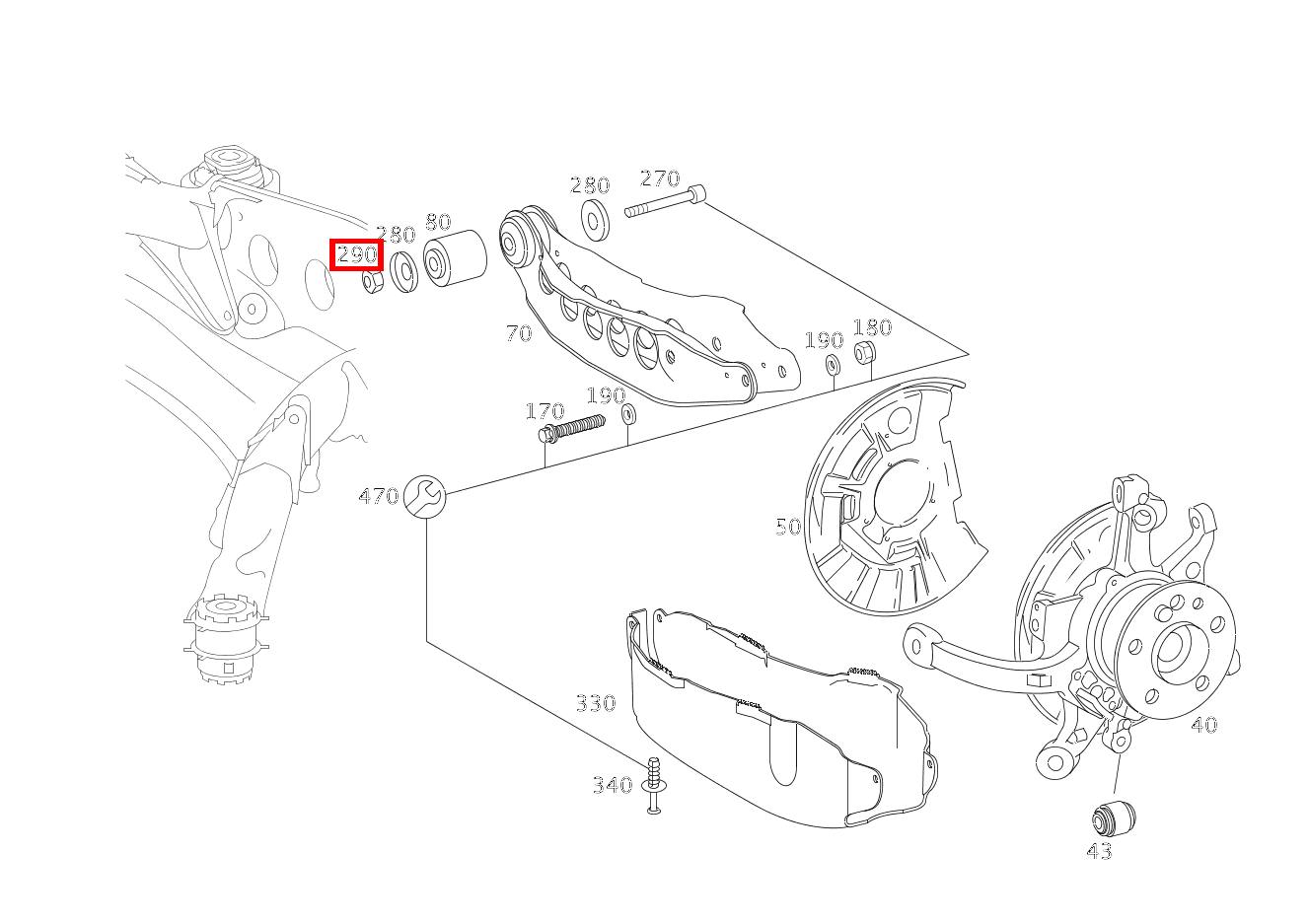 Sechskantmutter FEDERLENKER AN HINTERACHSTRAEGER; M14X1.5 Maybach 62 (langer Radstand) 240