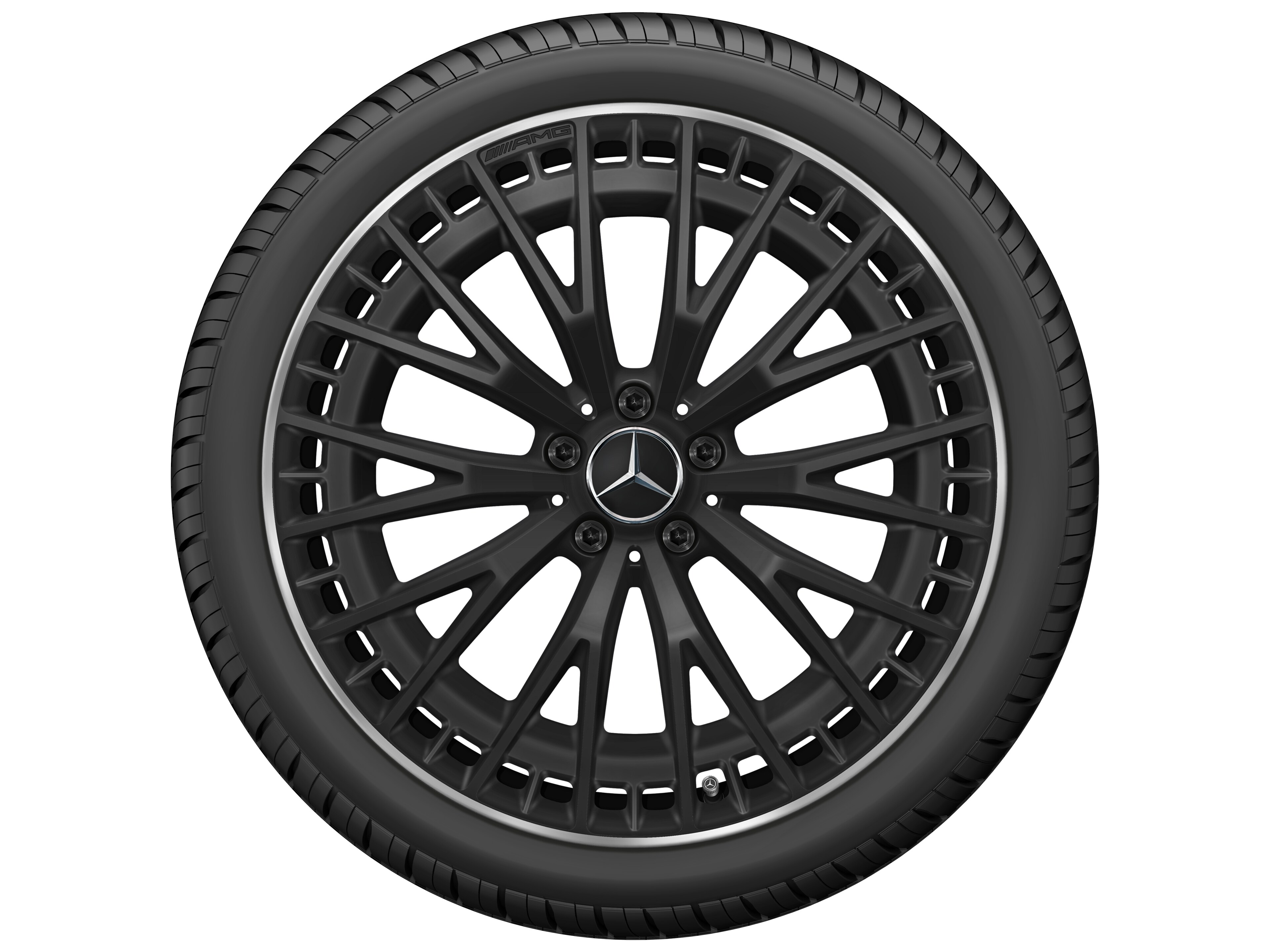 AMG Vielspeichen-Rad, 21 Zoll, 9,5 J x 21 ET 32, schwarz matt