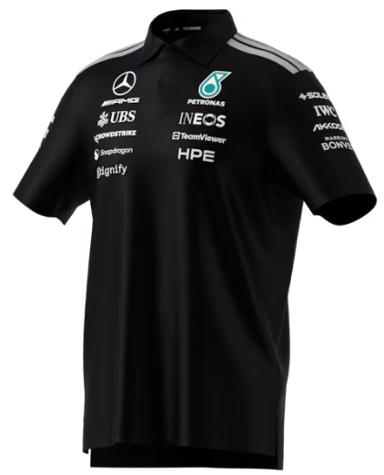 Poloshirt Herren, Team, Mercedes-AMG F1 schwarz