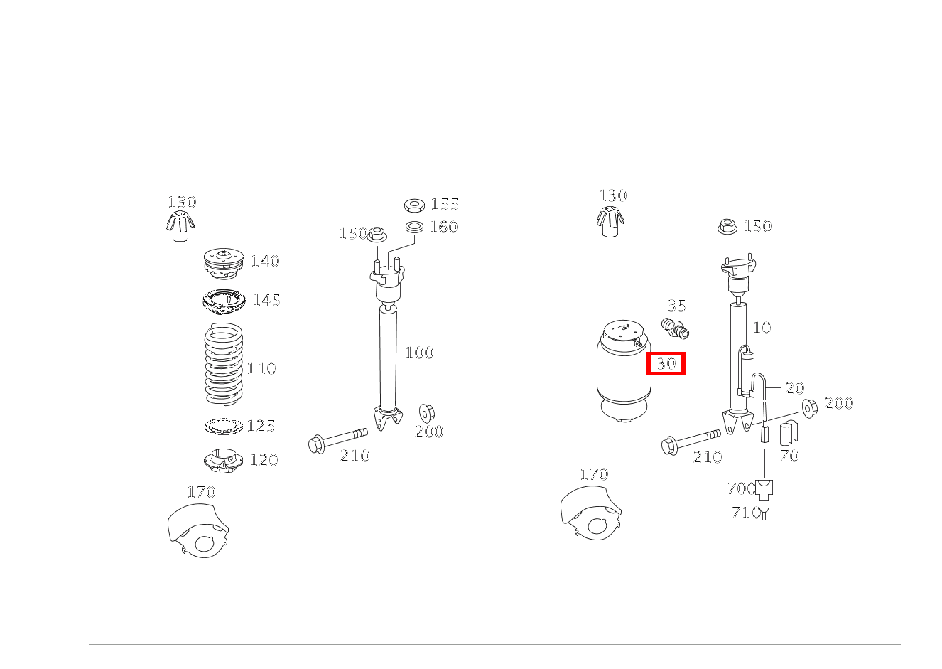 Luftfeder HINTEN LINKS UND RECHTS ML 63 AMG 4MATIC Off-Roader 164 Luftfeder HINTEN LINKS UND RECHTS ML 63 AMG 4MATIC Off-Roader 164
