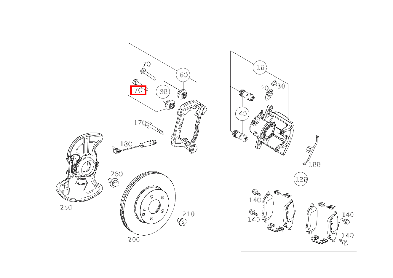Führungshülse Bremssattel an Bremsträger C 180 KOMPRESSOR T-Modell BlueEFFICIENCY 240 Führungshülse Bremssattel an Bremsträger C 180 KOMPRESSOR T-Modell BlueEFFICIENCY 240