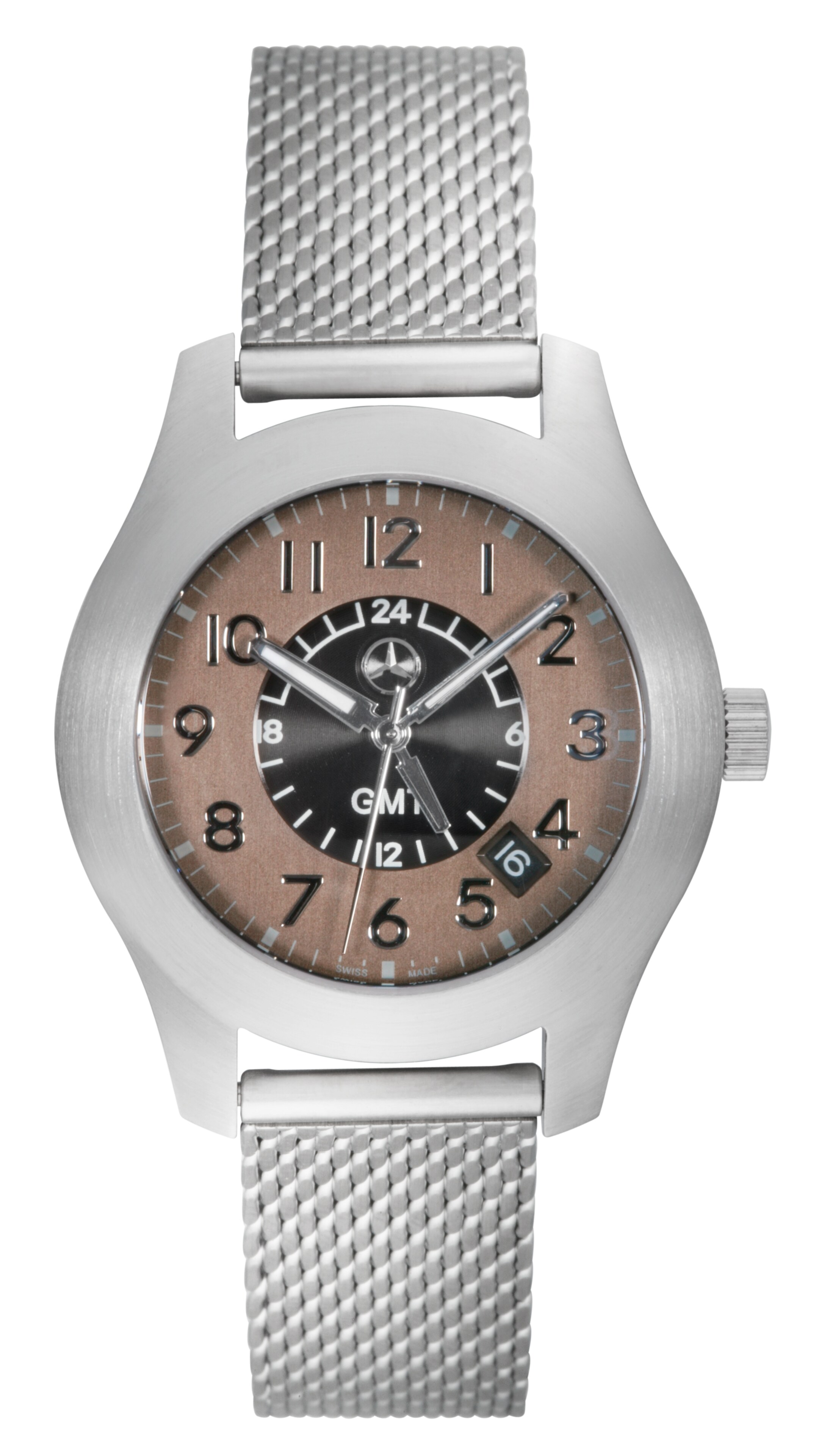 Mercedes-Benz - Armbanduhr GMT, Metallarmband Armbanduhr GMT, Metallarmband