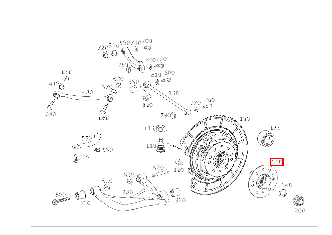 Radnabe HINTEN R 500 L 251 Radnabe HINTEN R 500 L 251