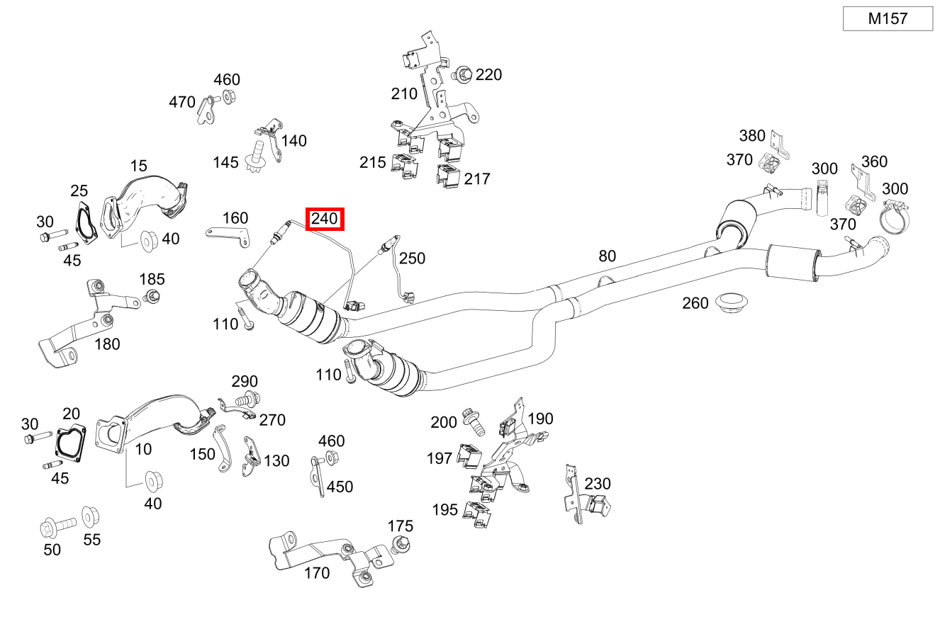 Lambdasonde Vor Katalysator links SL63 AMG 231 Lambdasonde Vor Katalysator links SL63 AMG 231