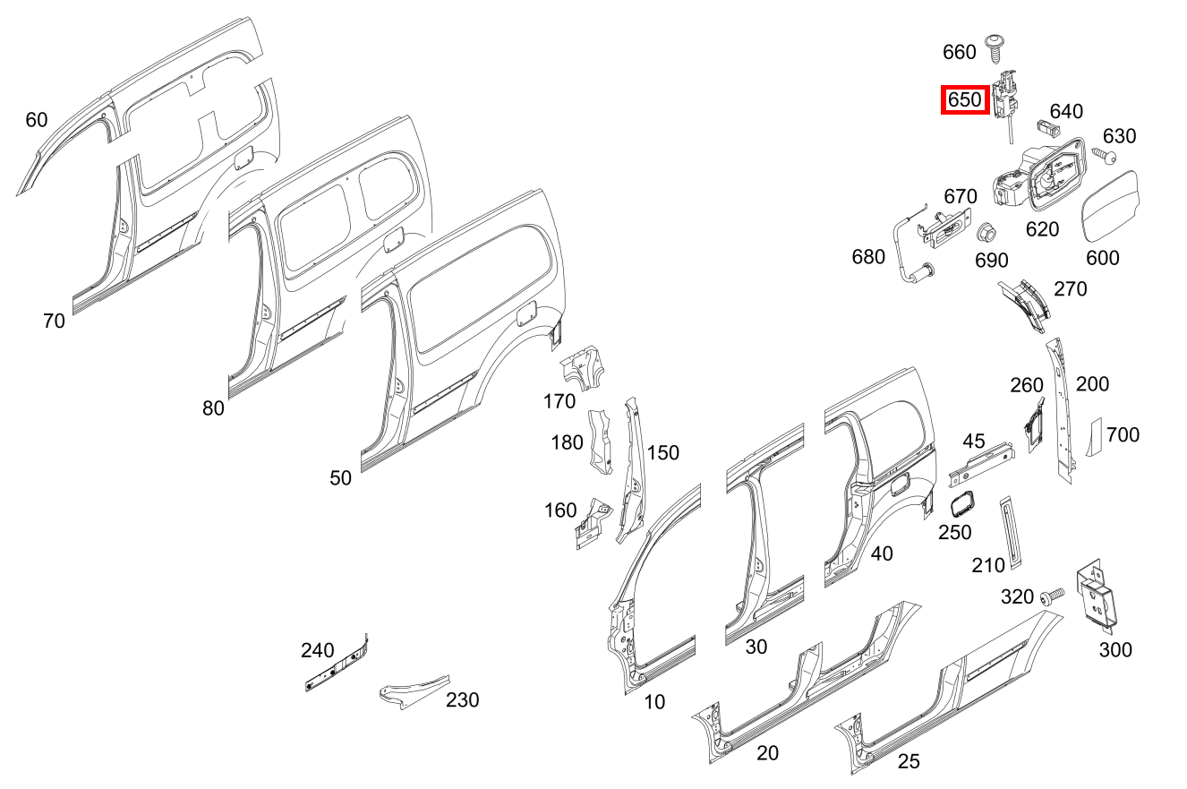 Schloss Verriegelung Tankklappe 111 CDI 415