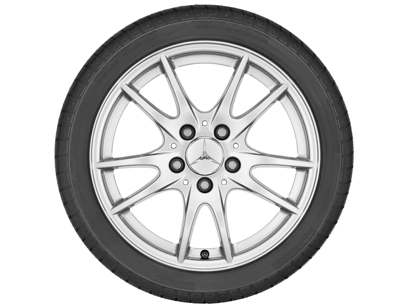 Original Mercedes-Benz 16 Zoll 5-Doppelspeichen-Rad vanadiumsilber  