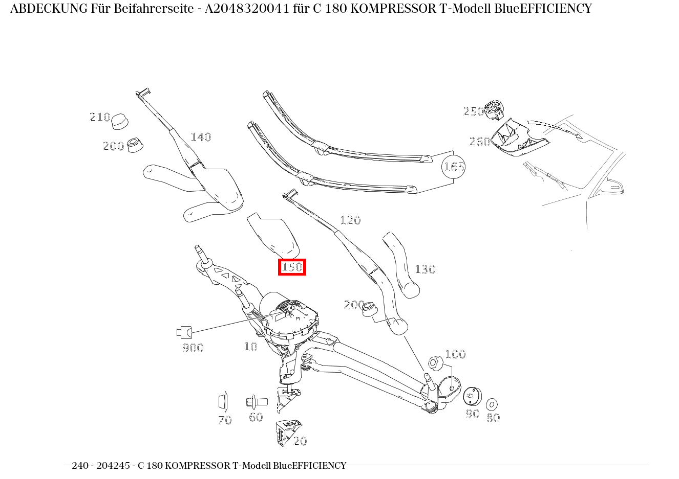 Abdeckung Für Beifahrerseite C 180 KOMPRESSOR T-Modell BlueEFFICIENCY 240 Abdeckung Für Beifahrerseite C 180 KOMPRESSOR T-Modell BlueEFFICIENCY 240