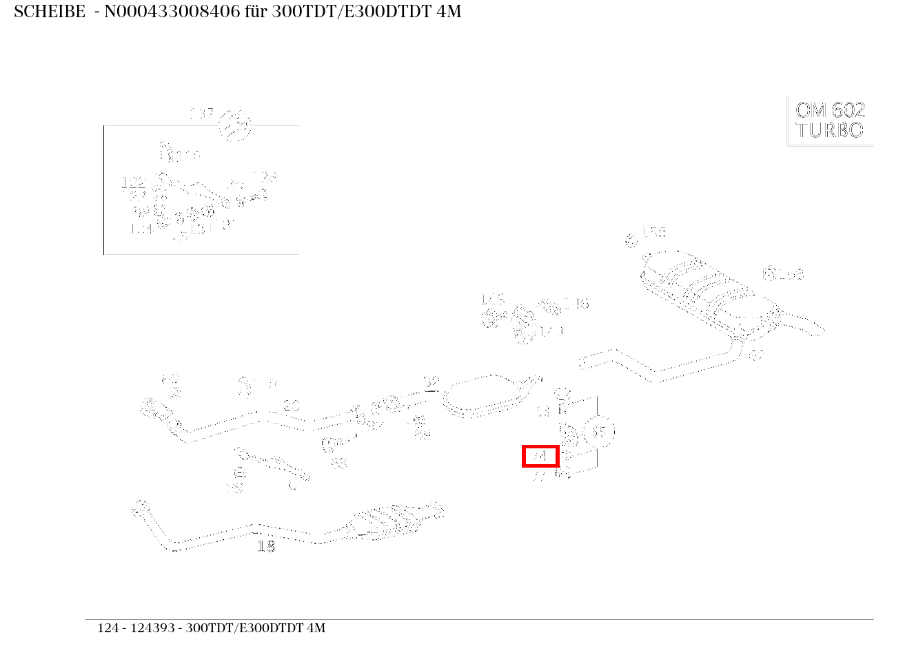 Scheibe 300TDT/E300DTDT 4M 124 Scheibe 300TDT/E300DTDT 4M 124