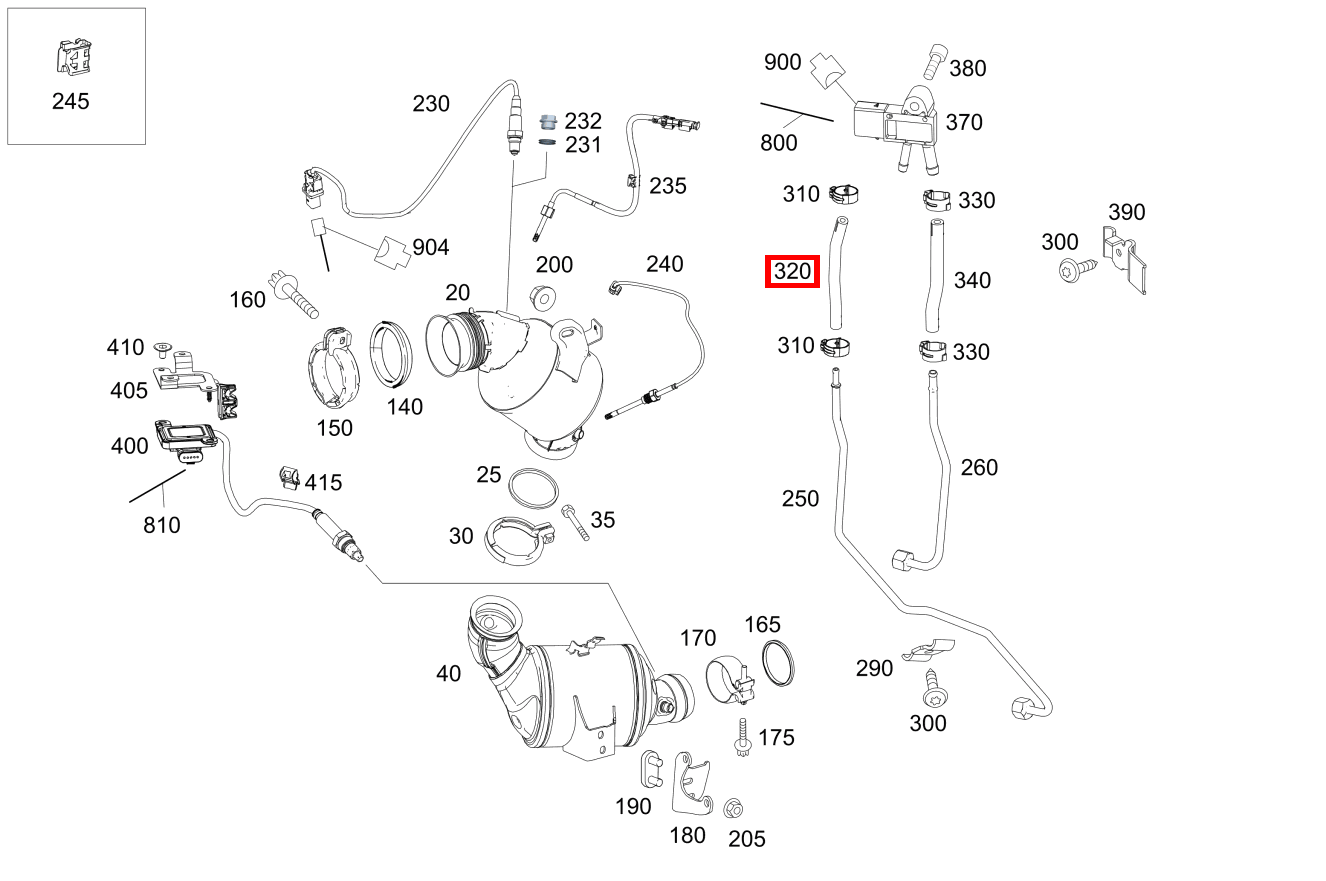 Abgasschlauch für C 204, GLC 253, E 212-Klasse kaufen