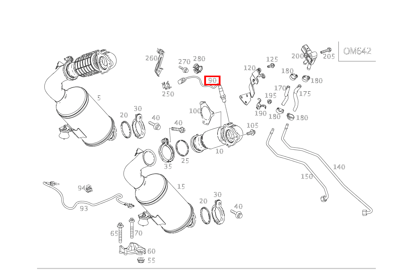 Lambdasonde Vor Katalysator S 400 d 4MATIC Limousine lang 222