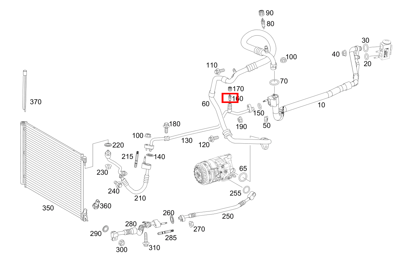 VENTILEINSATZ KAELTEMITTELLEITUNG Mercedes-AMG GT S 197 VENTILEINSATZ KAELTEMITTELLEITUNG Mercedes-AMG GT S 197