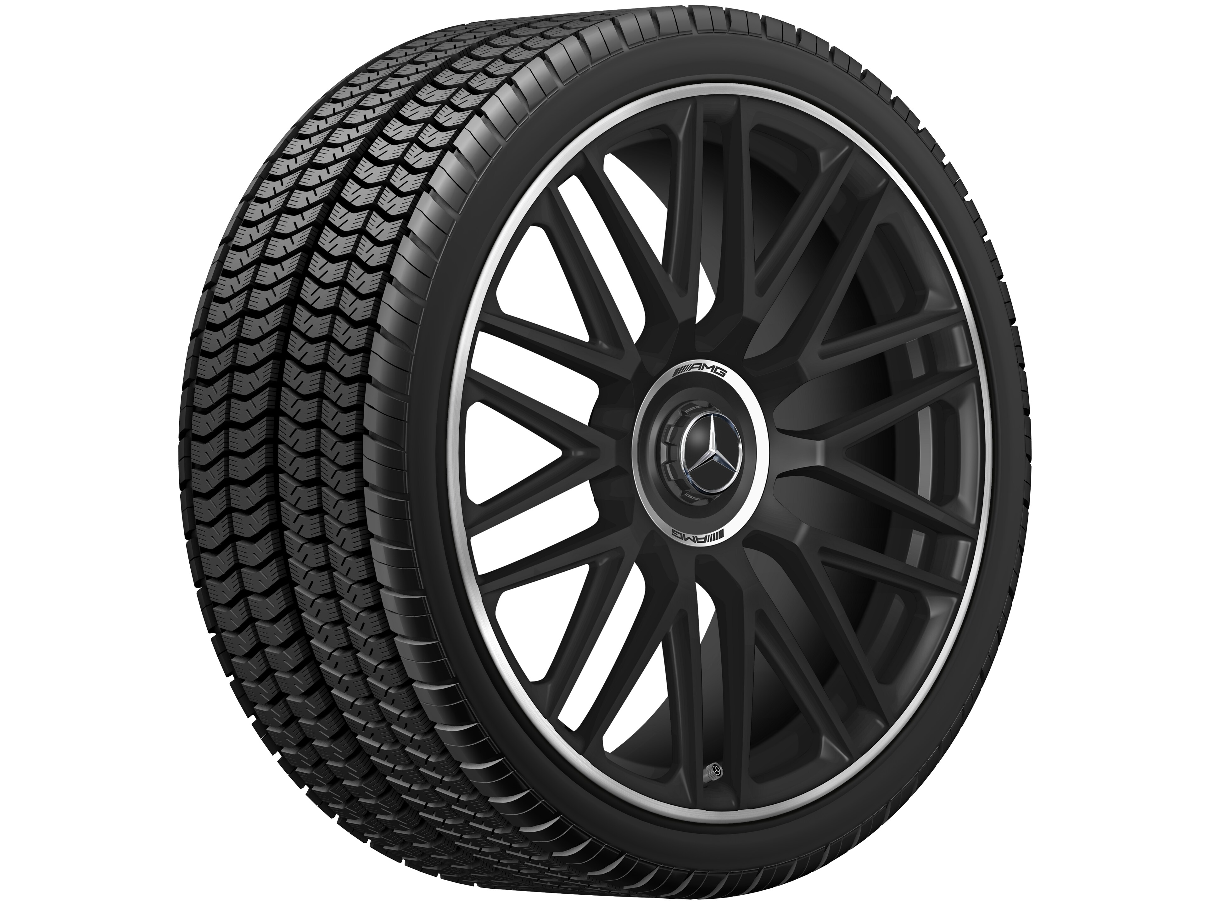 AMG Schmiederad 10-Doppelspeichen-Design, 21 Zoll, 10,5 J x 21 ET 42, schwarz matt