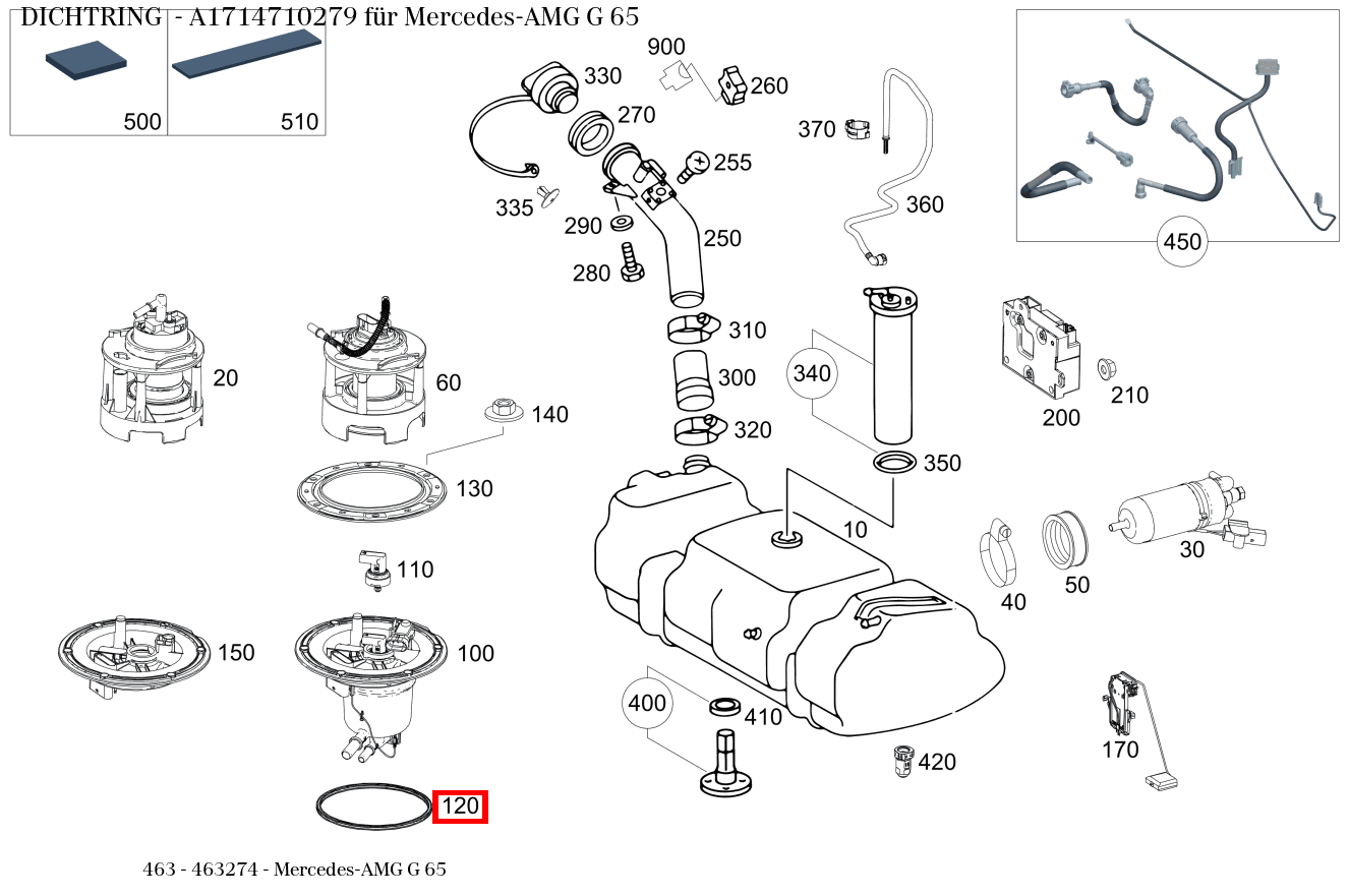 Dichtring Mercedes-AMG G 65 463 Dichtring Mercedes-AMG G 65 463