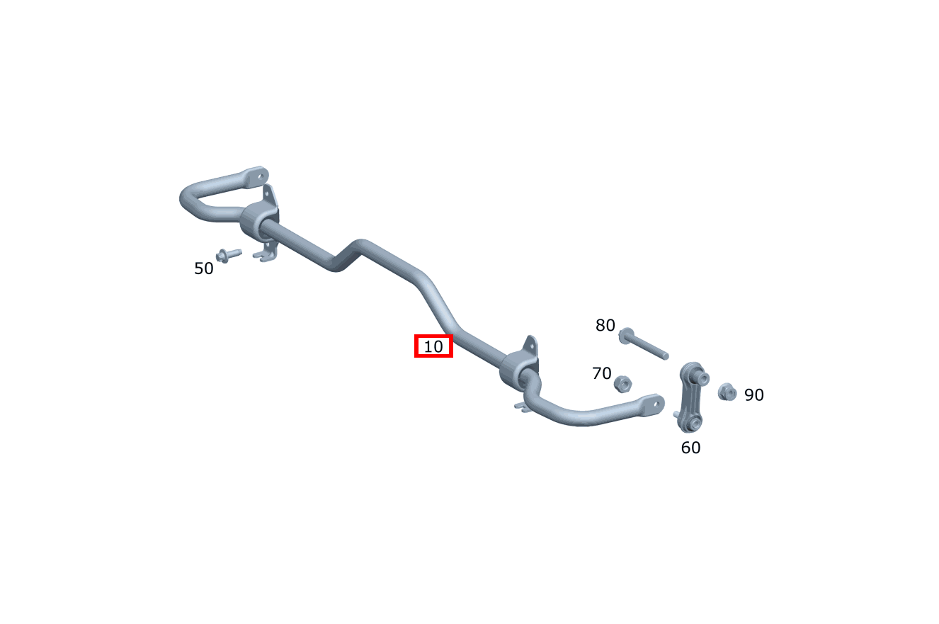 Rohrdrehstab Stabilisator Hinterachse CLA 200 4MATIC Coupé 118 Rohrdrehstab Stabilisator Hinterachse CLA 200 4MATIC Coupé 118