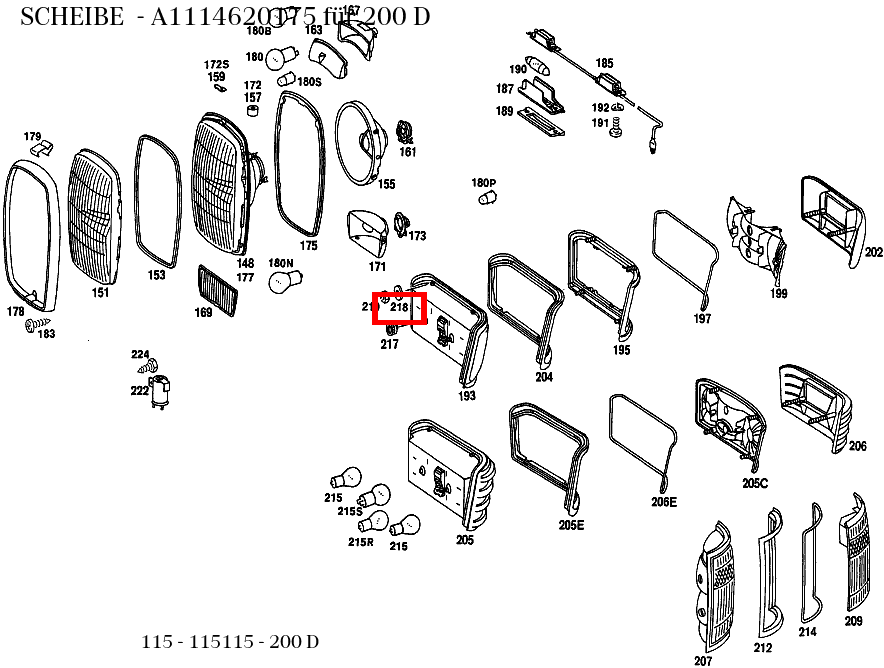 Scheibe 200 D 115 Scheibe 200 D 115