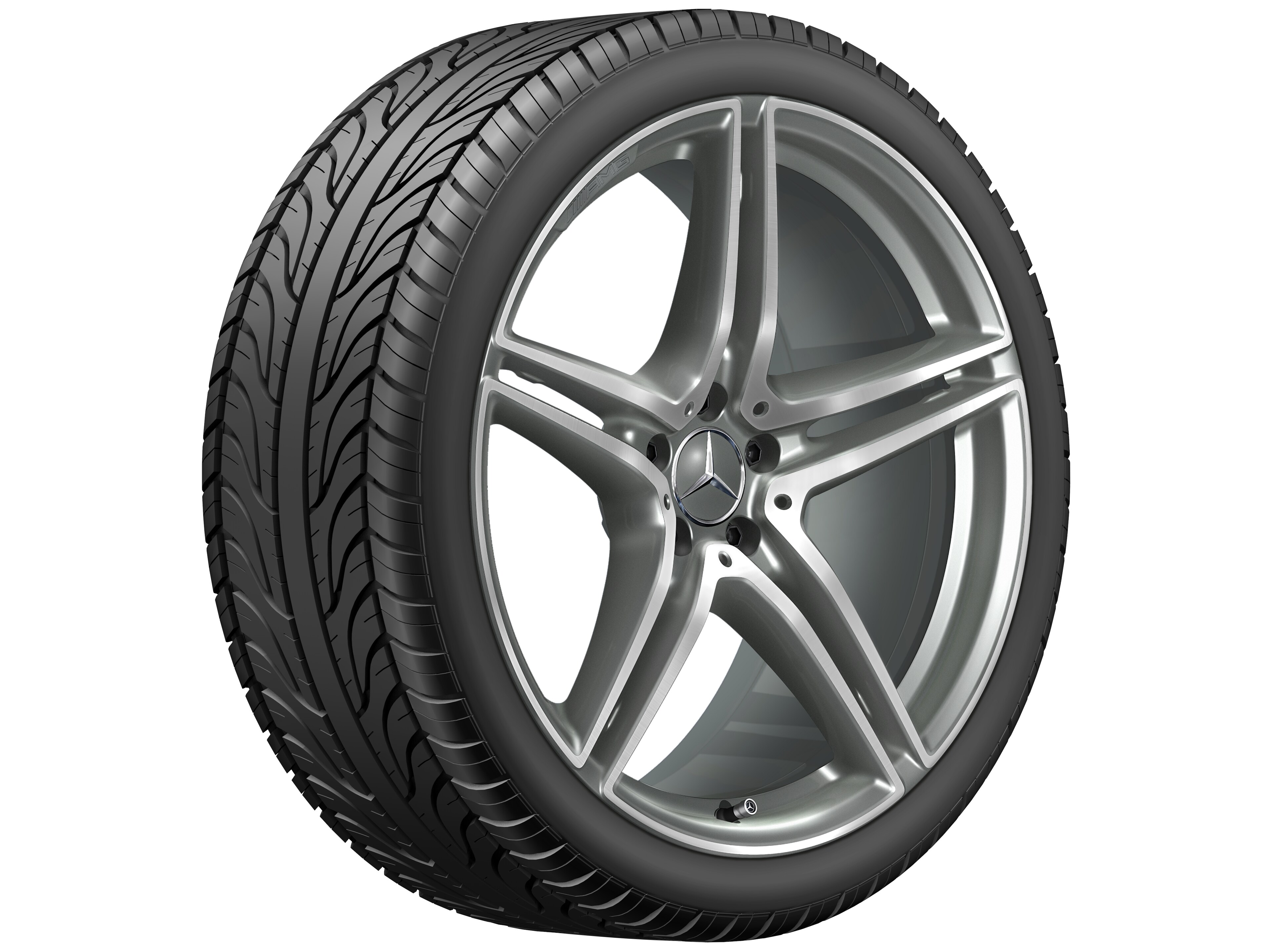 AMG 5-Speichen-Rad, 21 Zoll, 9,5 J x 21 ET 33, titangrau