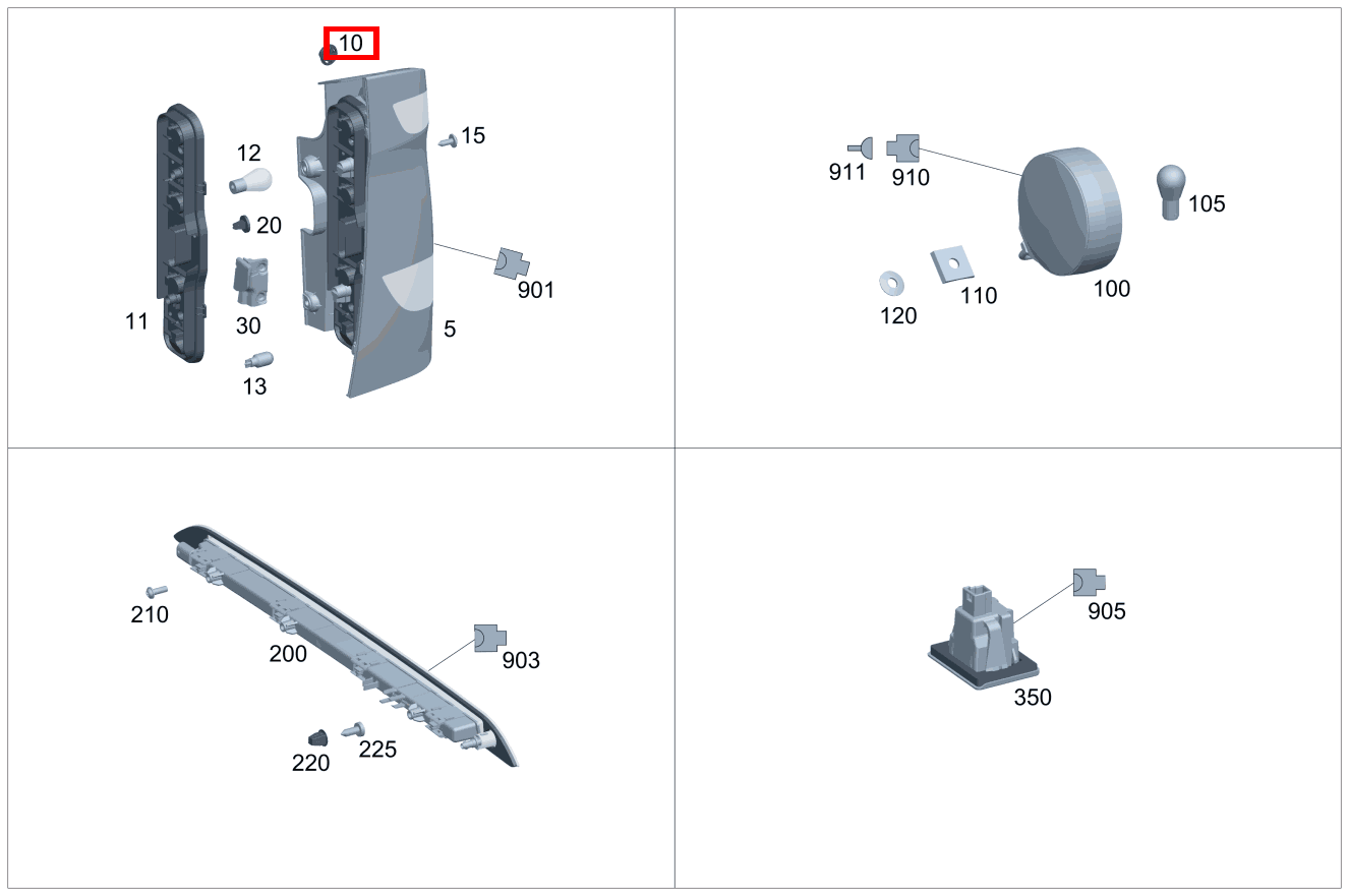 BOLZENSICHERUNG Befestigung Lichtband für 190 201, B 245, G 460 