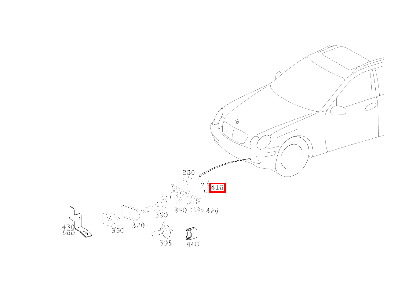 Blechschraube INNENTEIL AN VERKLEIDUNG; 4.8X16 E 200 T-Limousine 210
