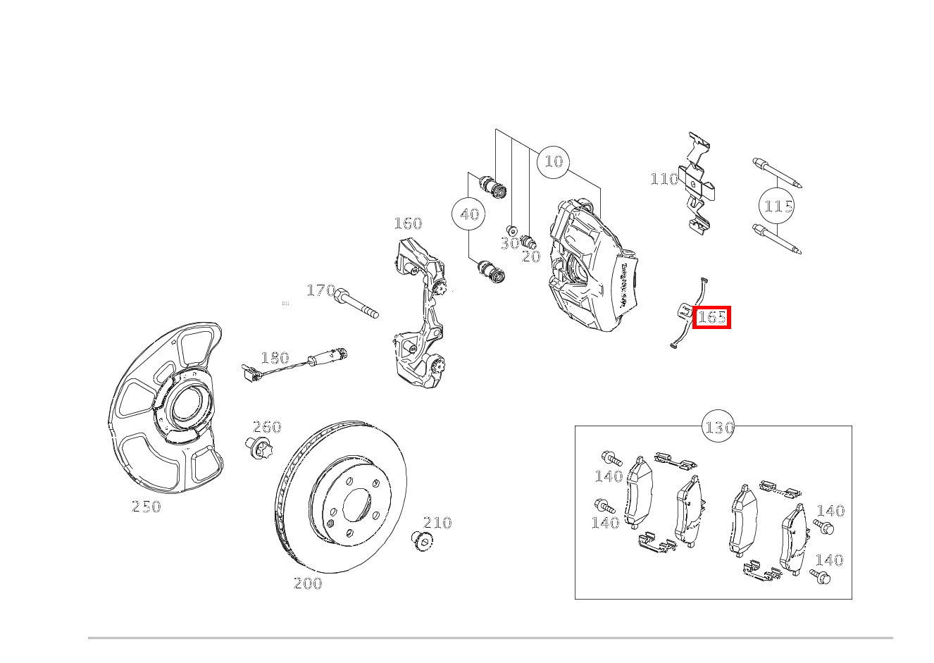 Haltefeder Schwingungsdämpfer CLS 250 Shooting Brake BlueTEC 4MATIC 218