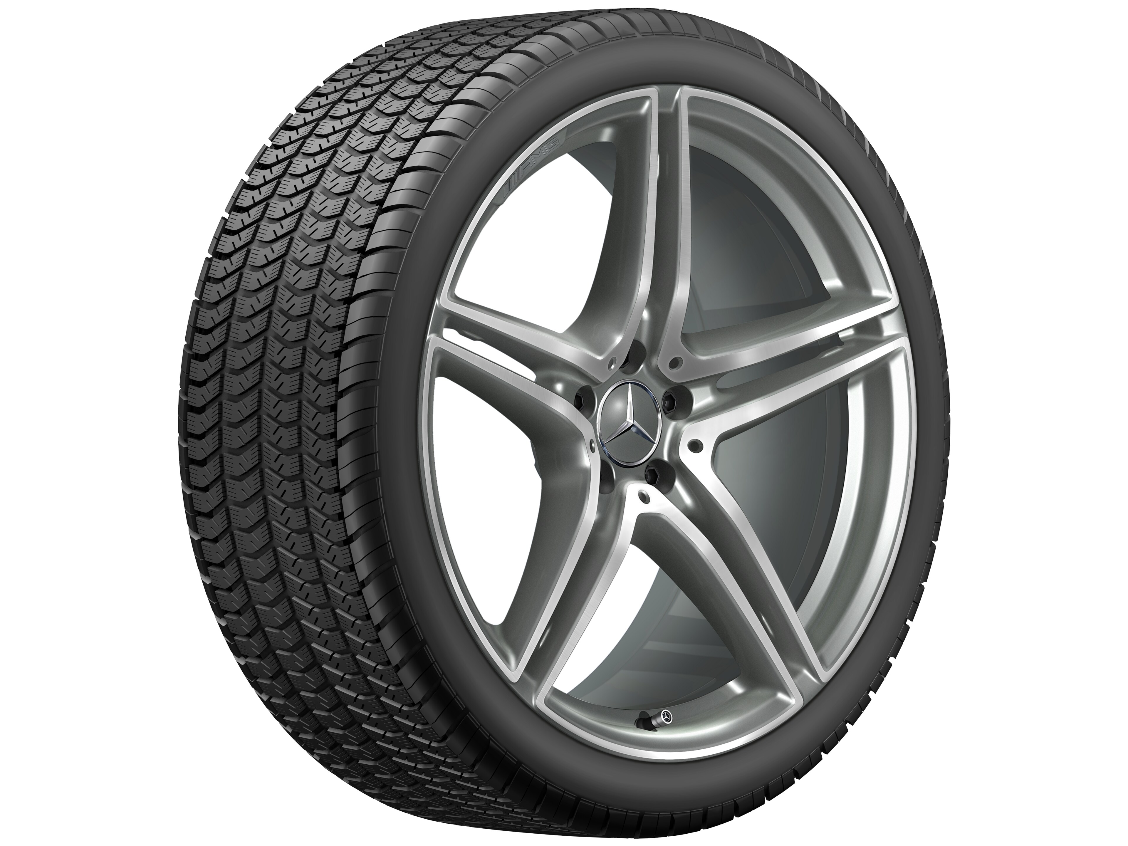 AMG 5-Speichen-Rad, 21 Zoll, 9,5 J x 21 ET 33, titangrau