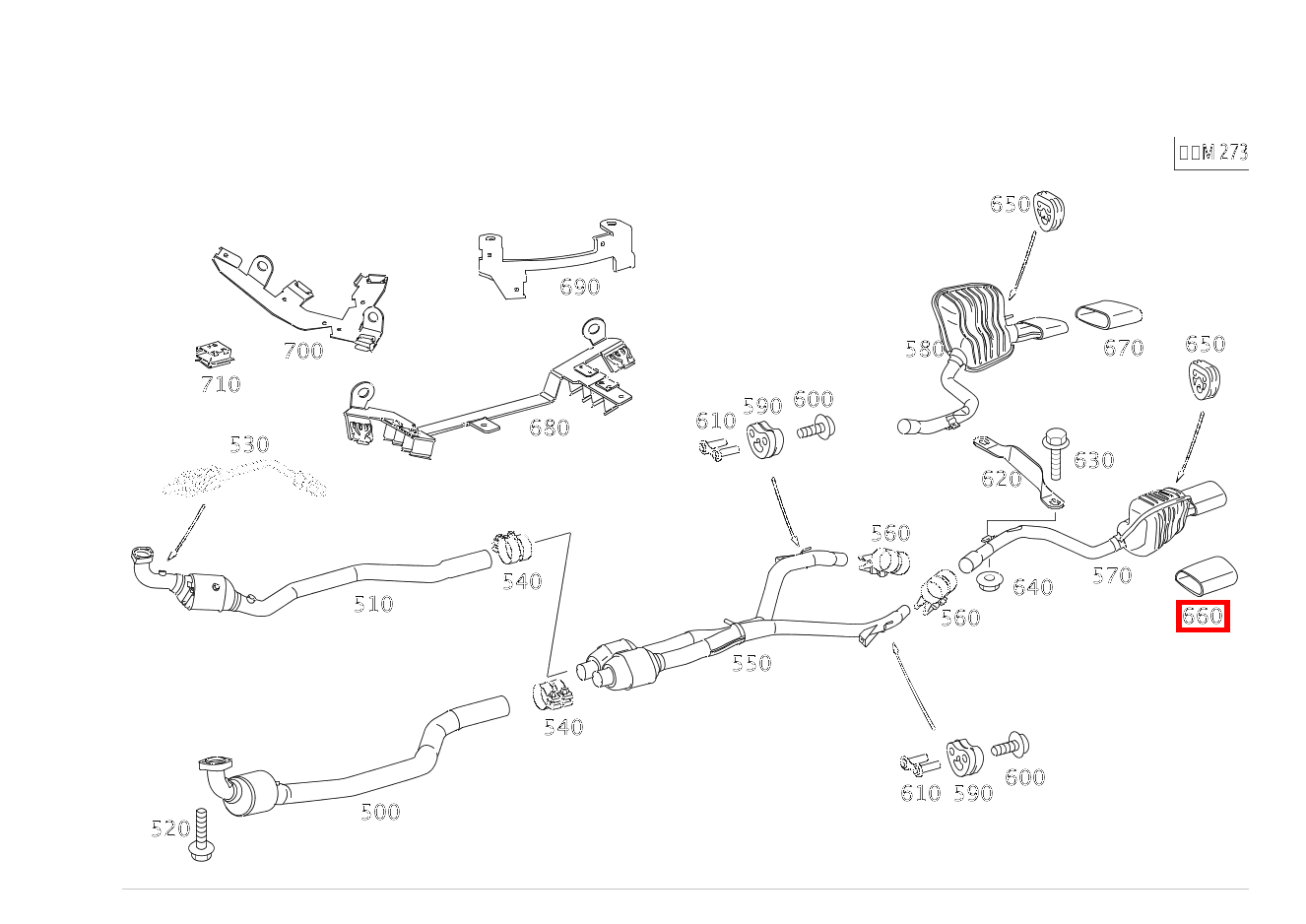 Endrohrblende AUSPUFFBLENDE LINKS SL 550 Roadster 230