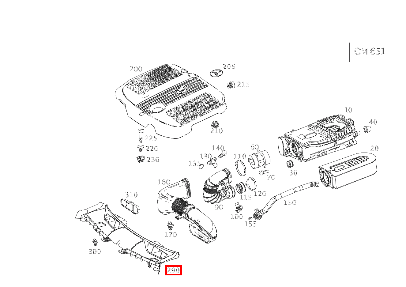 Lüfterhaube Oben GLK 220 CDI 4MATIC 253