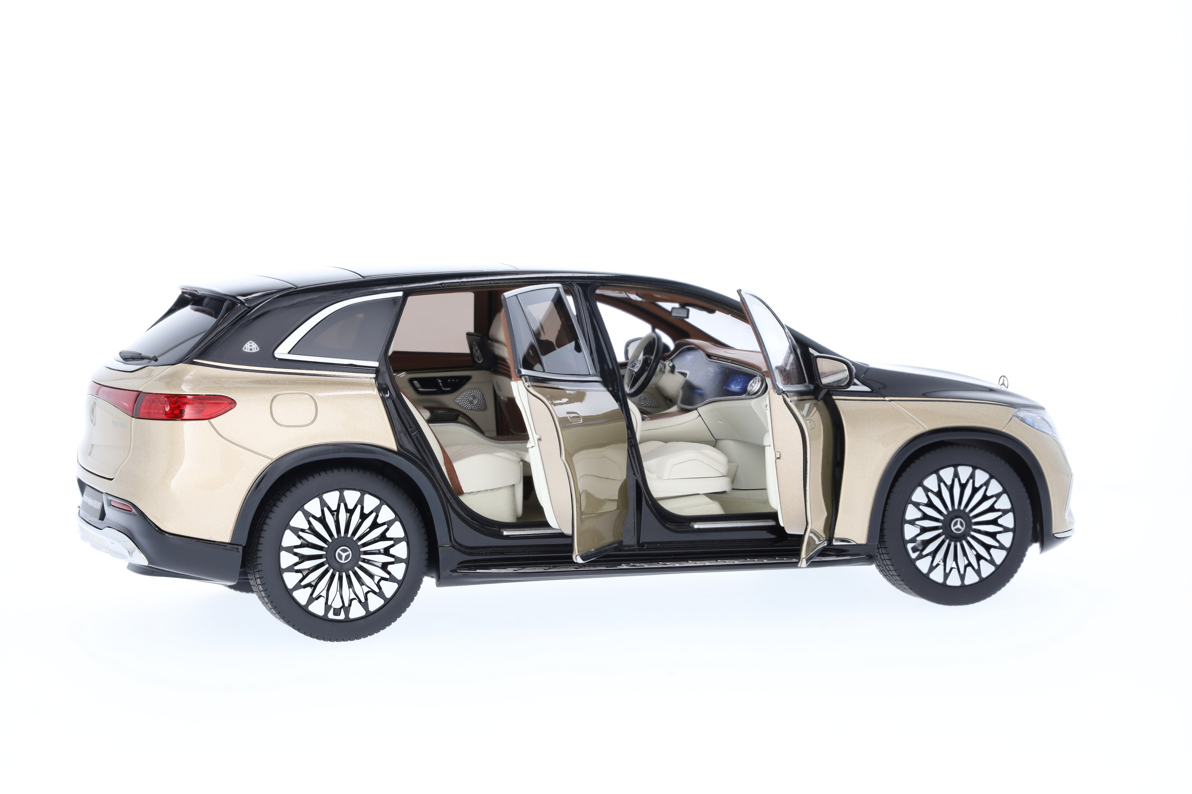 Mercedes-Benz - Mercedes-Maybach EQS 680 SUV, Z296 obsidianschwarz / designo kalaharigold, 1:18