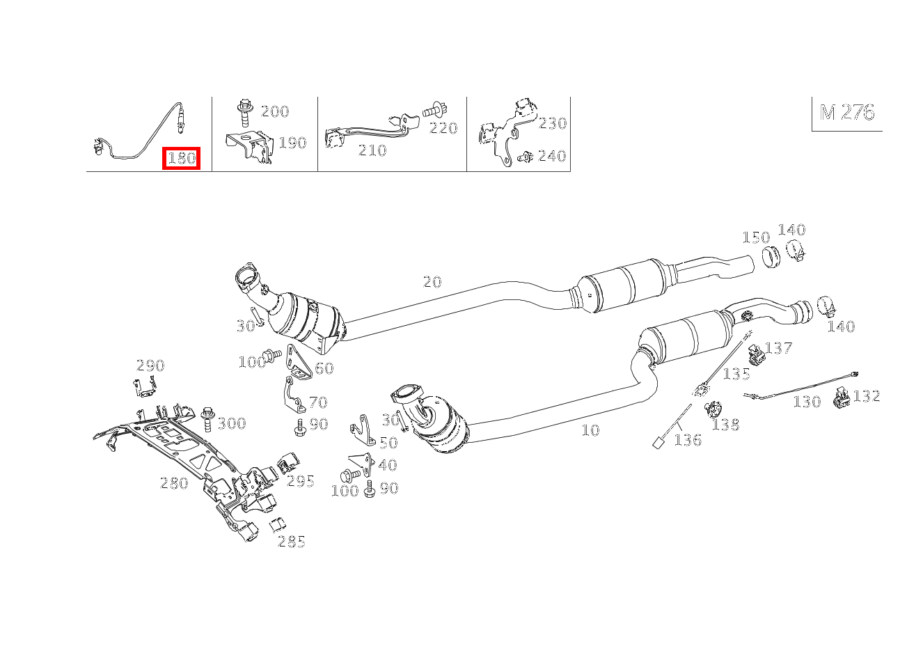 Lambdasonde LAMBDASONDE RECHTS VOR KATALYSATOR E350 4M BE 212 Lambdasonde LAMBDASONDE RECHTS VOR KATALYSATOR E350 4M BE 212