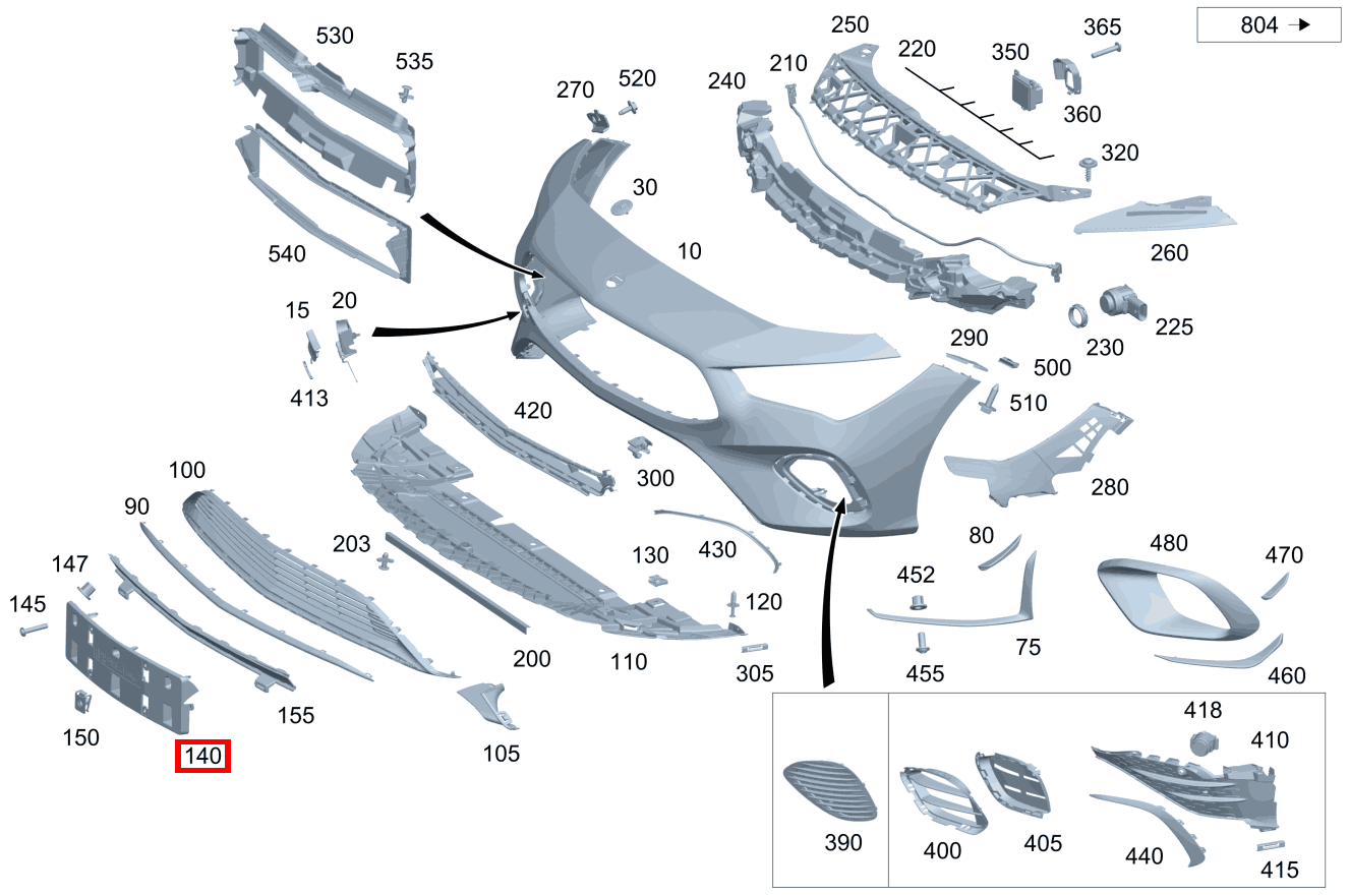Kennzeichenblende CLA 200 d Shooting Brake 118