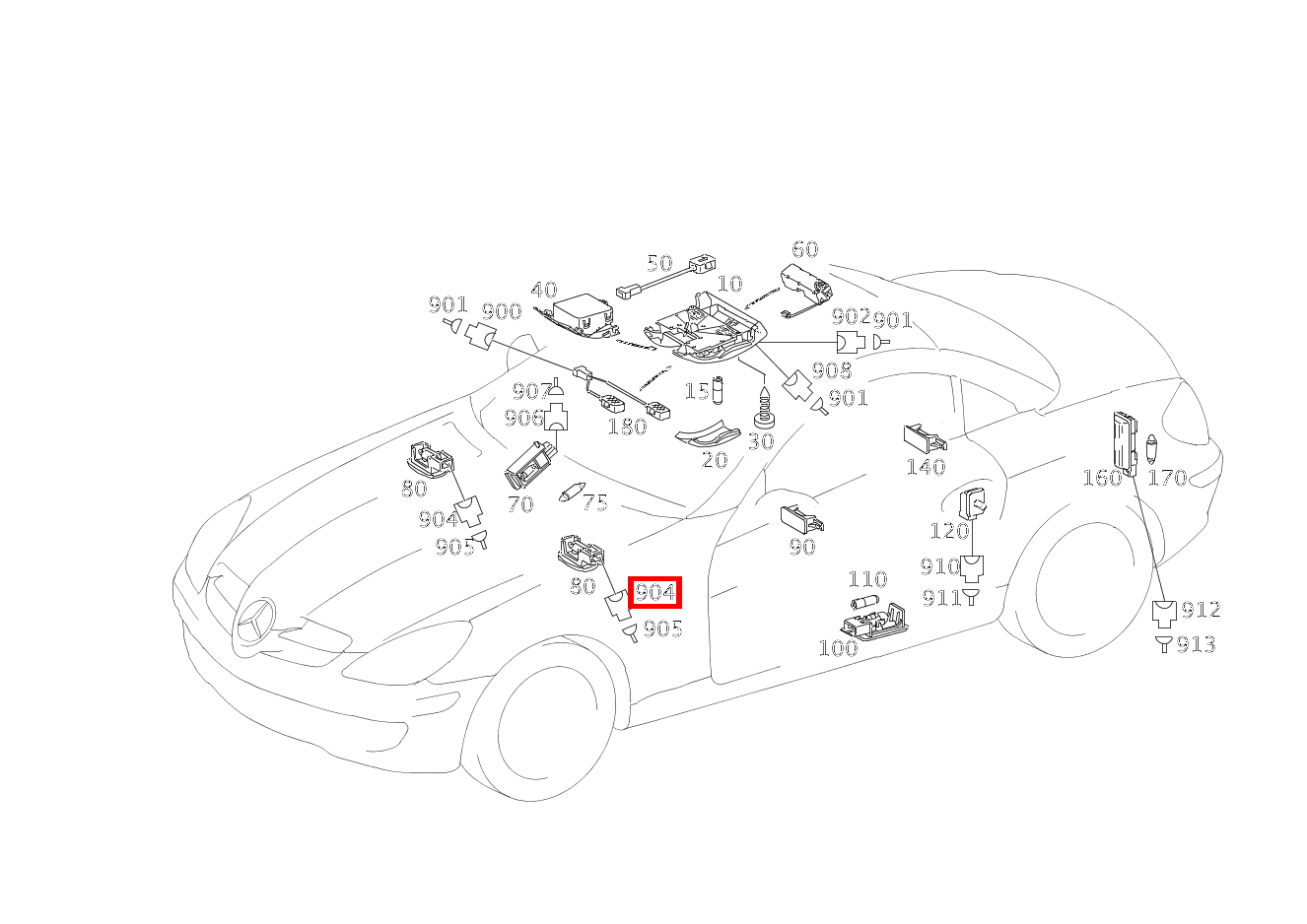 Stecker FUSSRAUMLEUCHTE FAHRER UND BEIFAHRER E17/15-E17/16; 2-PIN MCP2.8 SLK 55 AMG Roadster 171 Stecker FUSSRAUMLEUCHTE FAHRER UND BEIFAHRER E17/15-E17/16; 2-PIN MCP2.8 SLK 55 AMG Roadster 171